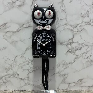 Jeweled Classic Black Kit-Cat Klock clock SUPER RARE Vintage